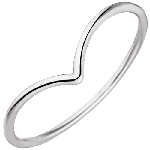 Schmaler Ring aus 585 Gold Weißgold 1,3mm glänzend Fingerring Goldring für Damen, Ringgröße:Innenumfang 58mm ~ Ø18.5mm Schmaler Ring aus 585 Gold Weißgold 1,3mm glänzend Fingerring Goldring für Damen, Ringgröße:Innenumfang 58mm ~ Ø18.5mm von Schmuck Krone