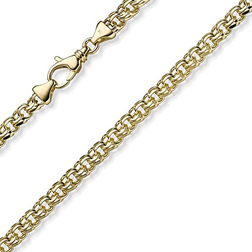 Schmuck Krone 5,5mm Garibaldi Kette Halskette aus 585 Gold Gelbgold massiv 50cm von Schmuck Krone