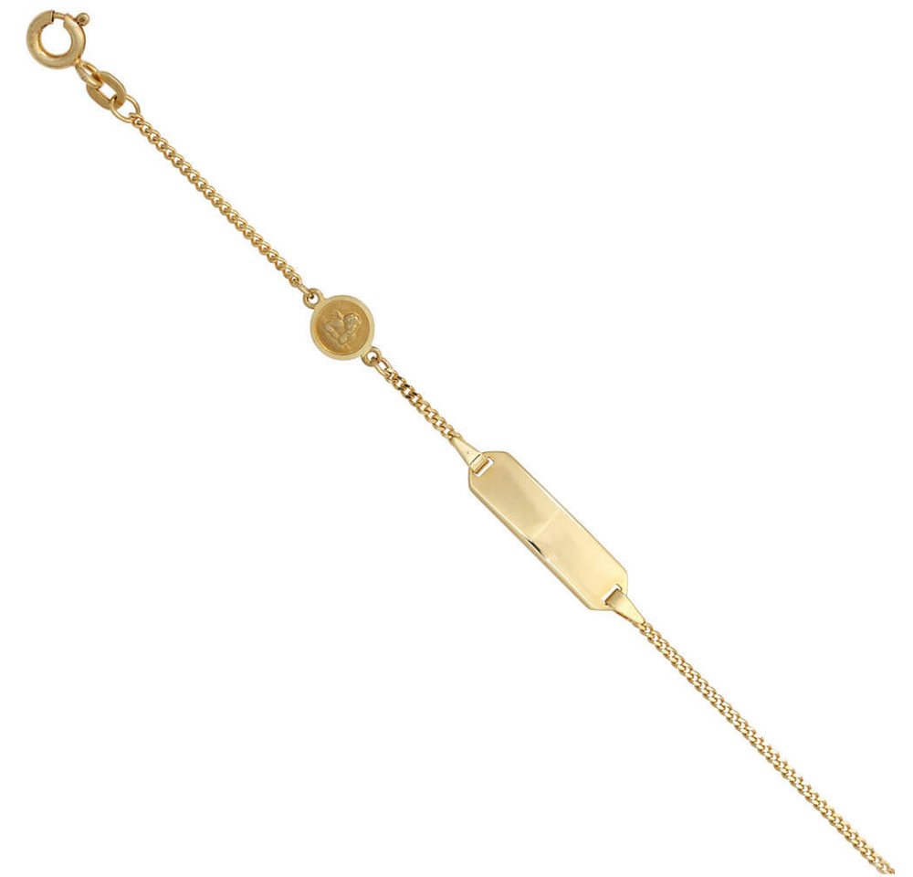 Schmuck Krone Armband Armband Schildband mit Engel 585 Gold Gelbgold Kinder Armschmuck 14cm von Schmuck Krone