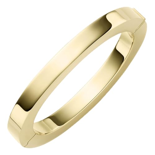 Schmuck Krone Armreif flach Oval 60x55mm aus 585 Gold Gelbgold glänzend 8mm breit von Schmuck Krone