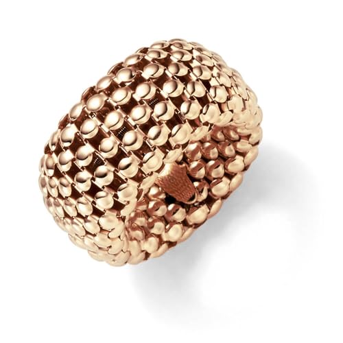 Schmuck Krone Breiter Himbeer Ring Damenring elastisch aus 585 Gold Rotgold B:14mm, Ringgröße:Innenumfang 52mm ~ Ø16.6mm von Schmuck Krone