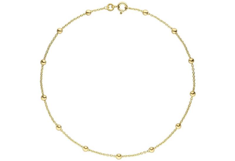 Schmuck Krone Fußkette Fußkette mit Kugeln, 333 Gelbgold, 25cm, Gold 333 von Schmuck Krone