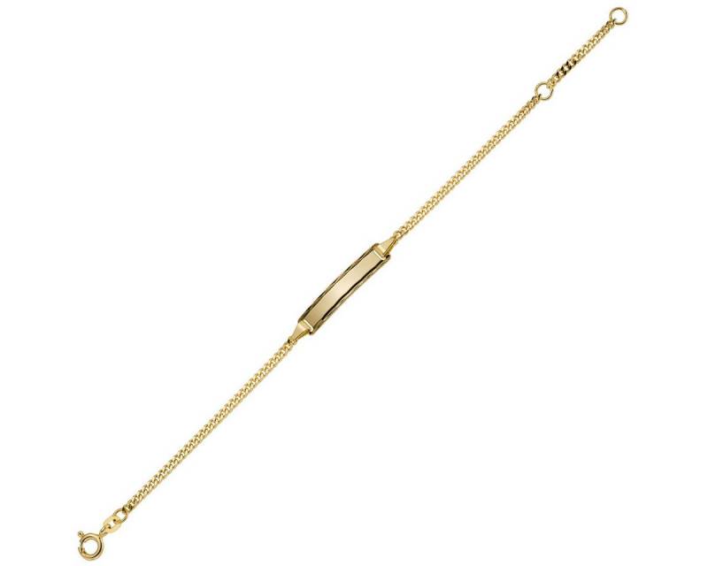 Schmuck Krone Goldarmband Identbändchen Armband, 585 Gelbgold, 16cm, Gold 585 von Schmuck Krone