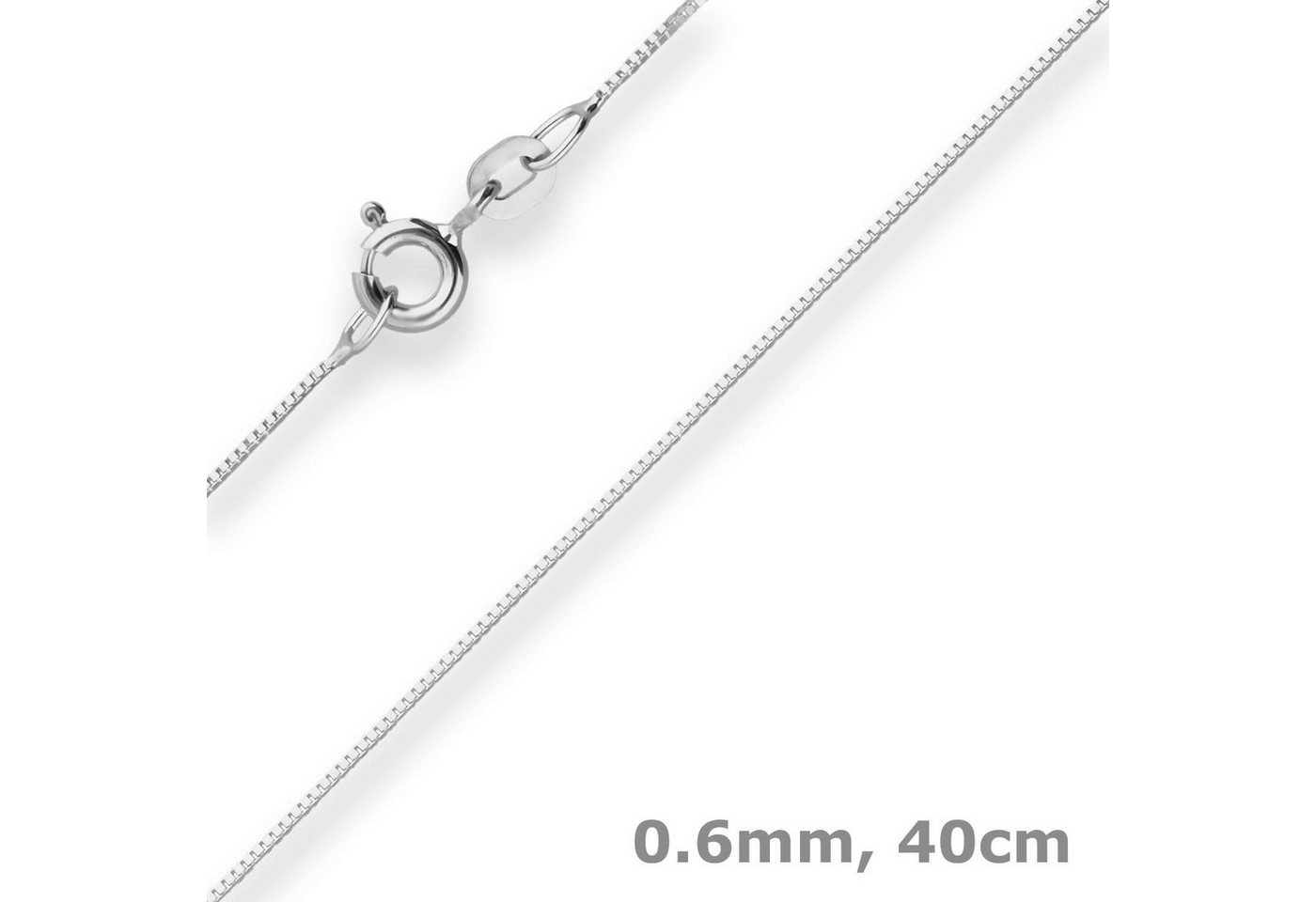 Schmuck Krone Goldkette 0,6mm Veneziakette aus 375 Weißgold 40cm, Gold 375 Schmuck Krone Goldkette 0,6mm Veneziakette aus 375 Weißgold 40cm, Gold 375 von Schmuck Krone