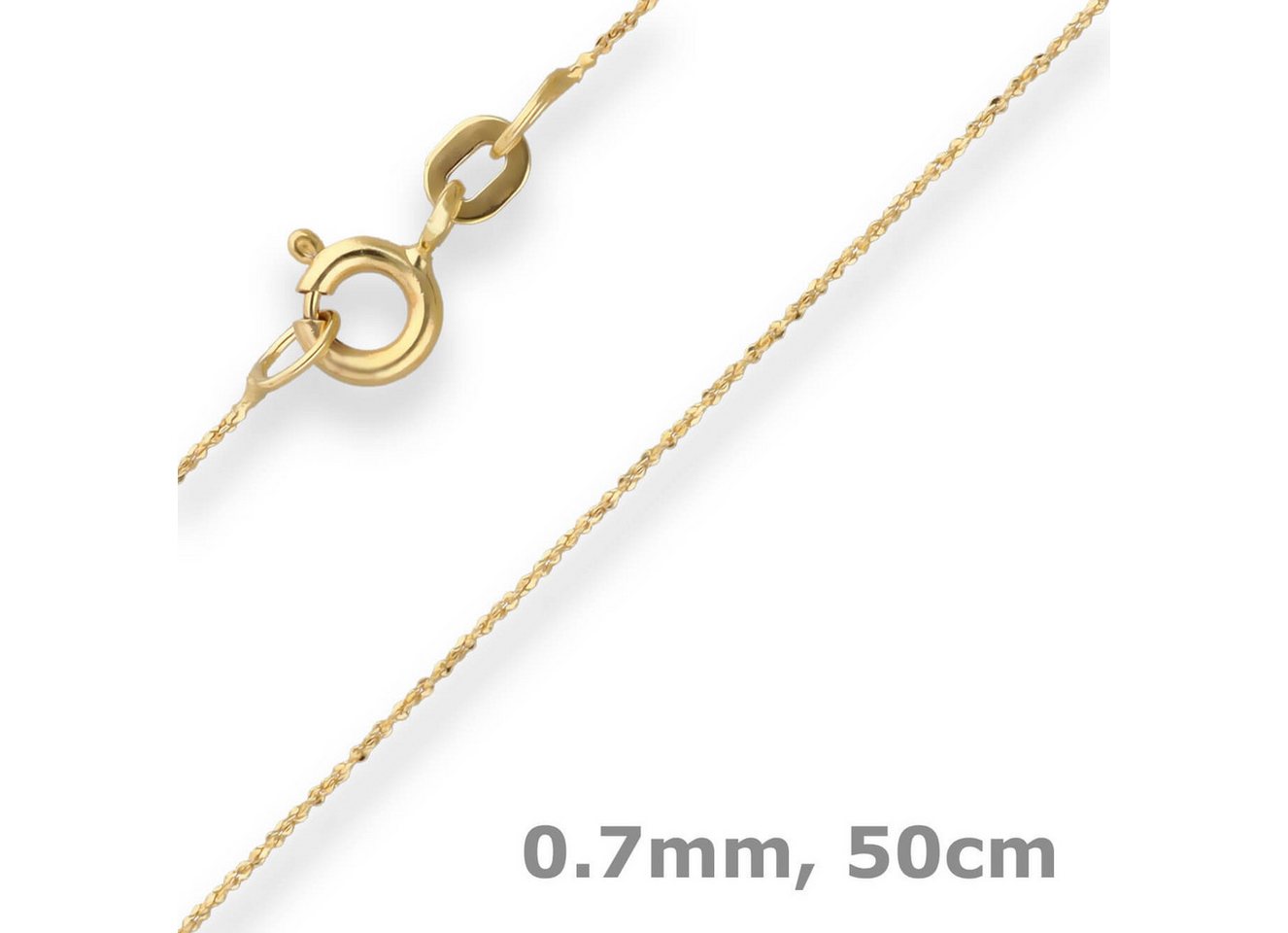 Schmuck Krone Goldkette 0,7mm Criss-cross-Kette aus 333 Gelbgold 50cm, Gold 333 Schmuck Krone Goldkette 0,7mm Criss-cross-Kette aus 333 Gelbgold 50cm, Gold 333 von Schmuck Krone