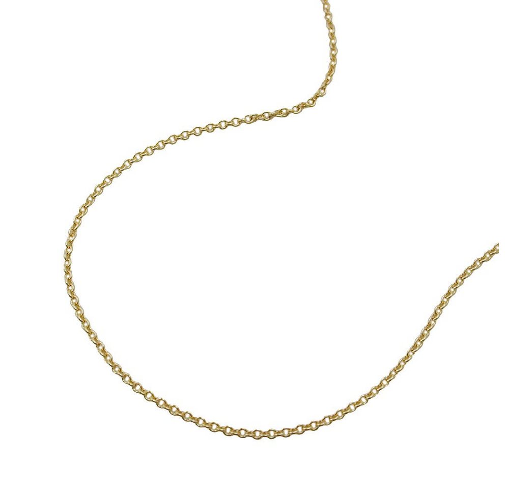 Schmuck Krone Goldkette 0,7mm Rundankerkette Halskette Collier aus 375 Gold Gelbgold 42cm Goldkette von Schmuck Krone