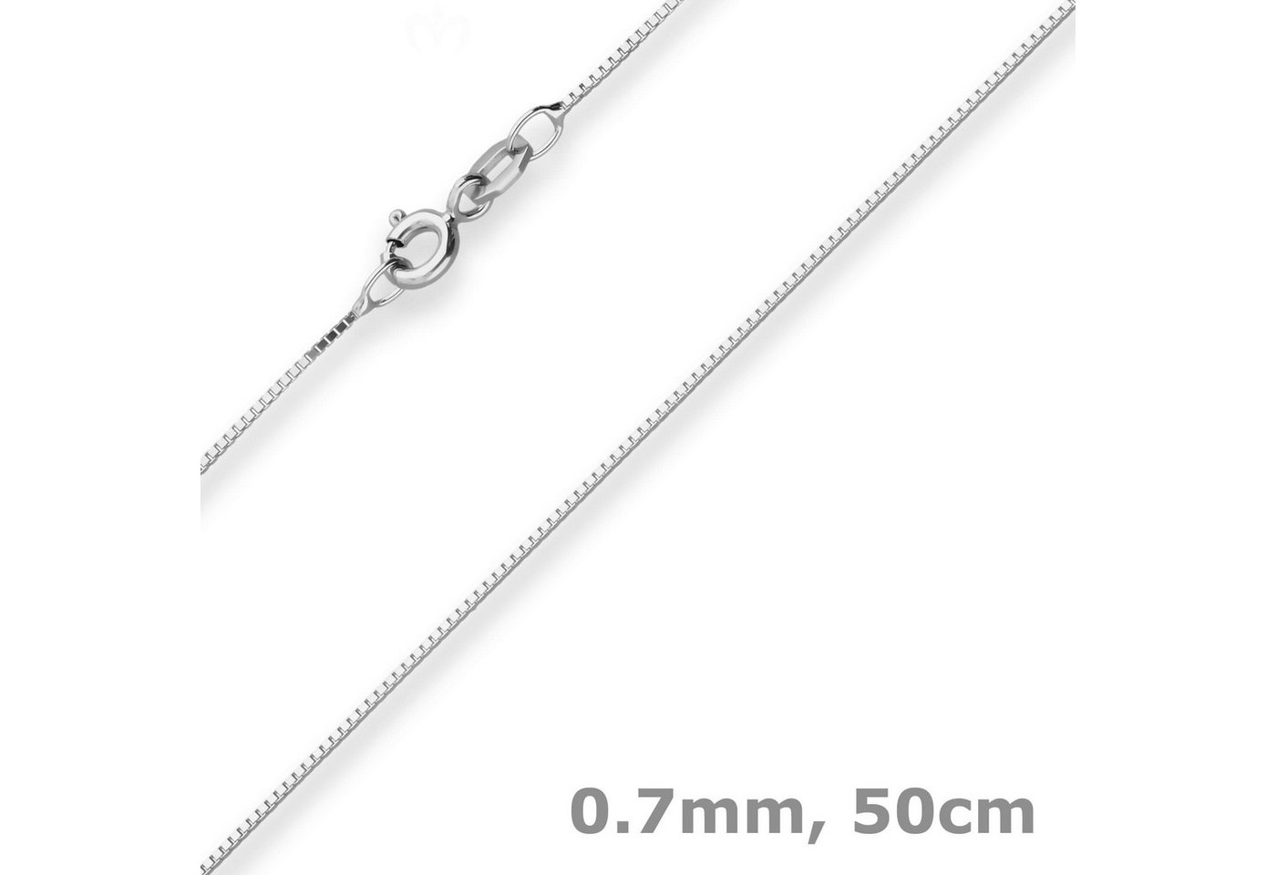 Schmuck Krone Goldkette 0,7mm Veneziakette aus 375 Weißgold 50cm, Gold 375 Schmuck Krone Goldkette 0,7mm Veneziakette aus 375 Weißgold 50cm, Gold 375 von Schmuck Krone