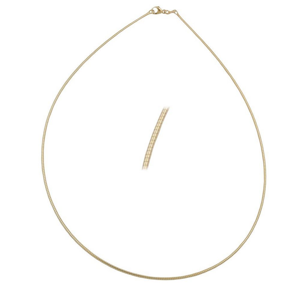 Schmuck Krone Goldkette 0,8mm Halsreif Omegareif Kette Rundkette aus 375 Gold Gelbgold 42cm von Schmuck Krone