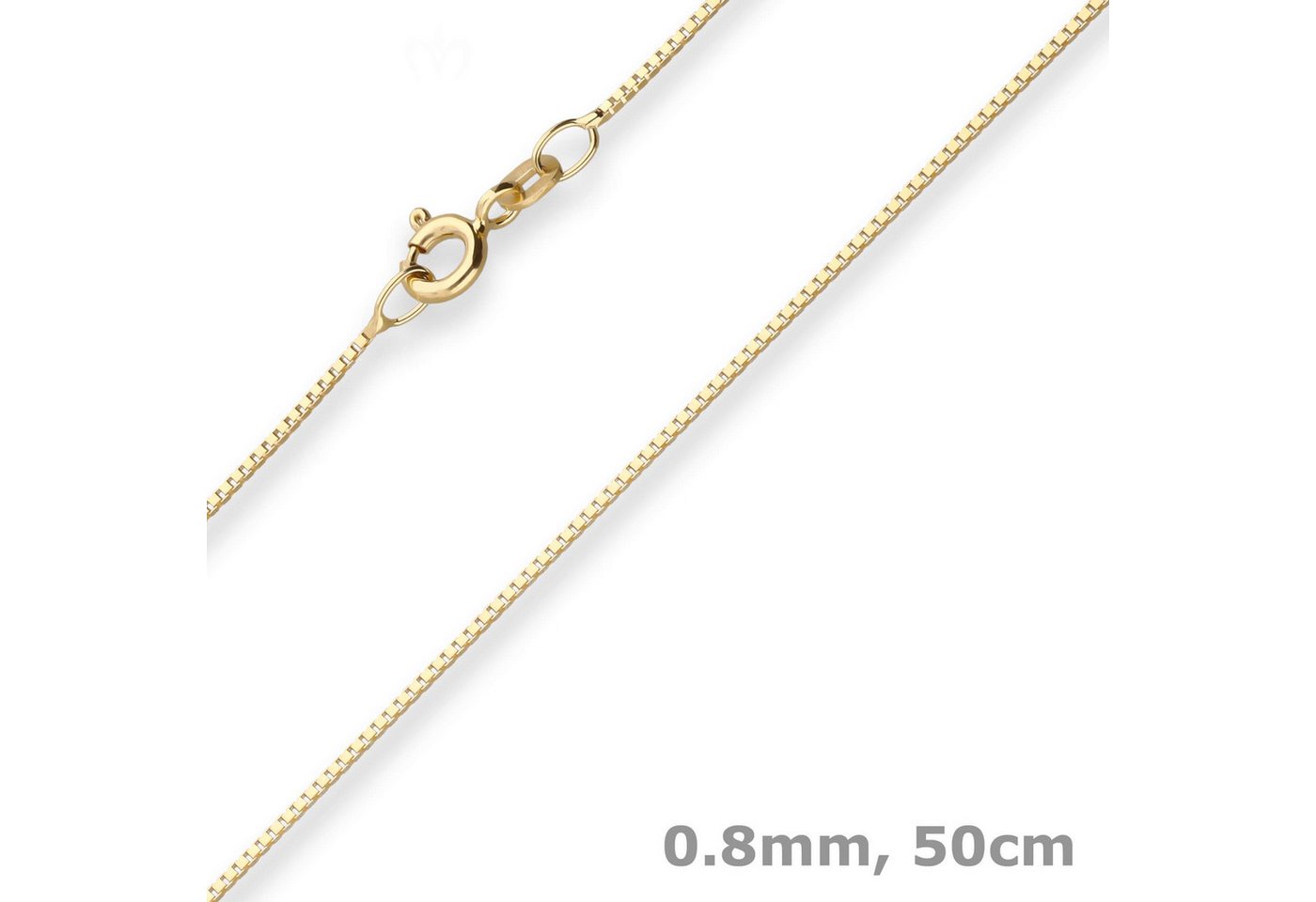 Schmuck Krone Goldkette 0,8mm Veneziakette aus 333 Gelbgold 50cm, Gold 333 Schmuck Krone Goldkette 0,8mm Veneziakette aus 333 Gelbgold 50cm, Gold 333 von Schmuck Krone