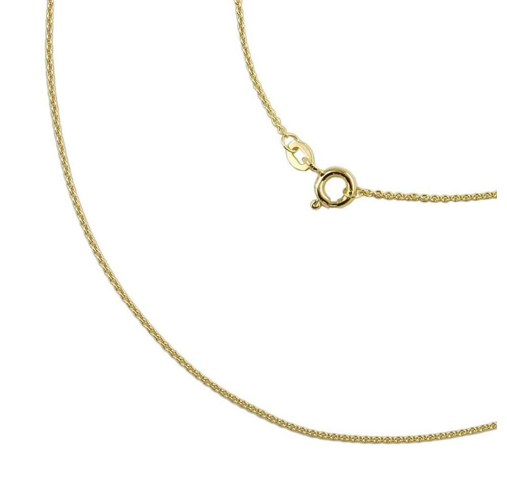 Schmuck Krone Goldkette 1,1 Rund-Ankerkette Halskette Collier aus 9Kt 375 Gold Gelbgold 42cm, Gold 375 von Schmuck Krone