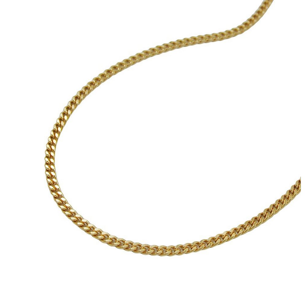 Schmuck Krone Goldkette 1,1mm Kette Collier Panzerkette aus 375 Gold Gelbgold 38cm Damen Goldkette von Schmuck Krone