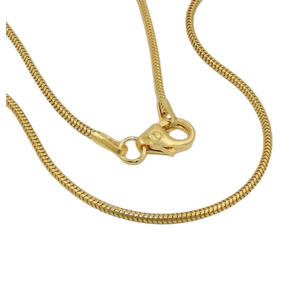 Schmuck Krone Goldkette 1,2mm Kette Collier Schlangenkette Halsschmuck, rund, 585 Gold Gelbgold, 50cm von Schmuck Krone