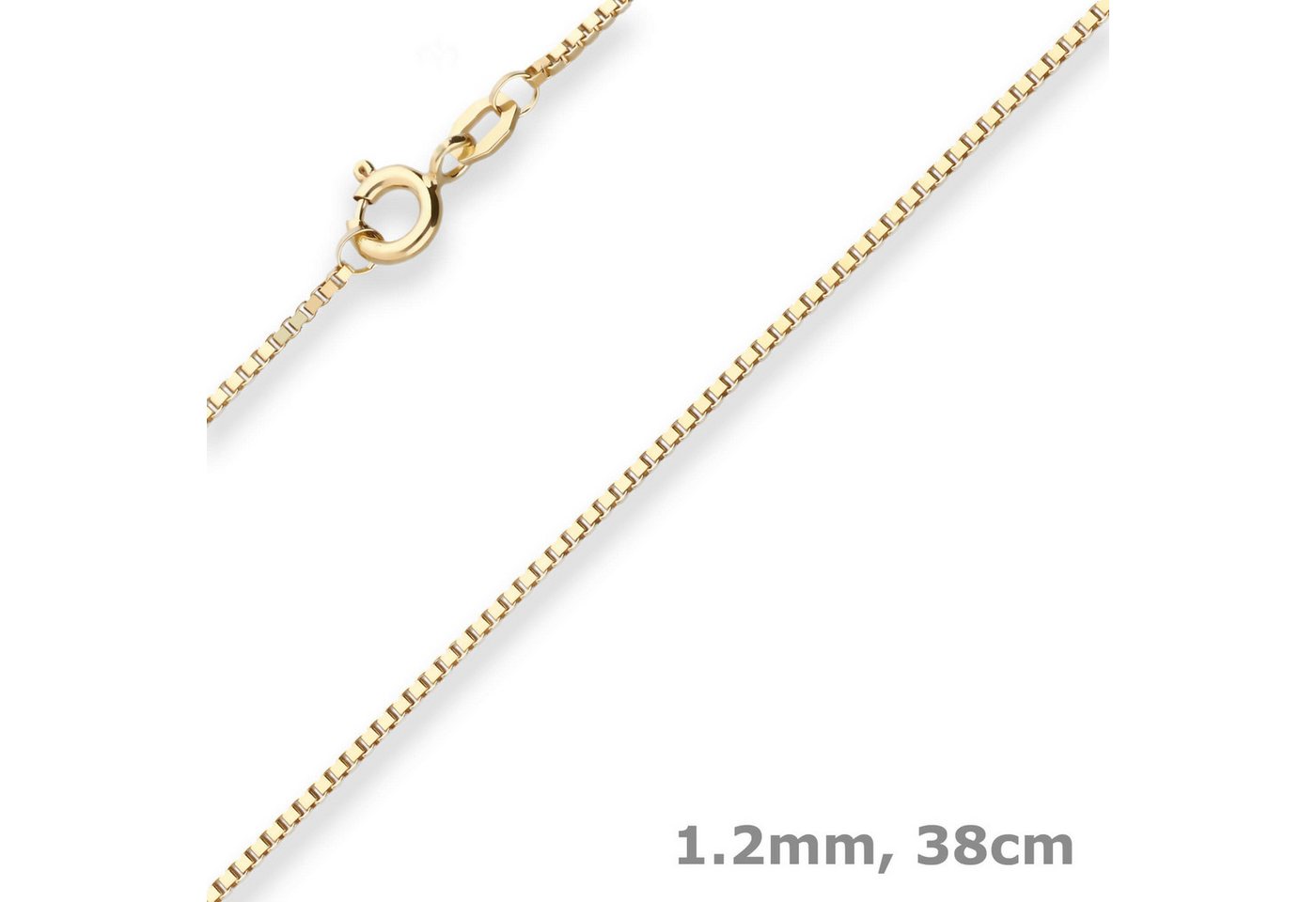 Schmuck Krone Goldkette 1,2mm Veneziakette aus 333 Gelbgold 38cm, Gold 333 Schmuck Krone Goldkette 1,2mm Veneziakette aus 333 Gelbgold 38cm, Gold 333 von Schmuck Krone