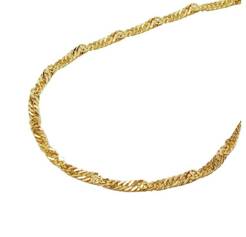 Schmuck Krone Goldkette 1,3mm Singapurkette Kette Collier Halskette 585 Gelbgold Damen 42cm von Schmuck Krone