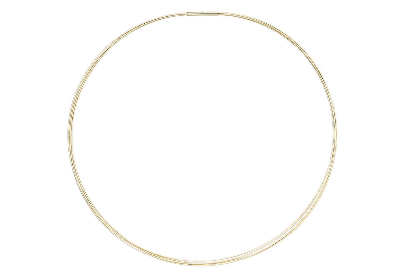 Schmuck Krone Goldkette 1,4mm Halsreif 5-reihig 585 Gelbgold 42cm, Gold 585 von Schmuck Krone