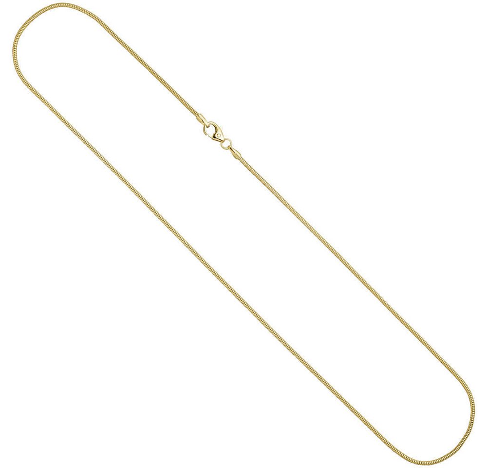 Schmuck Krone Goldkette 1,4mm Schlangenkette Halskette Kette Collier aus 585 Gold Gelbgold 42cm von Schmuck Krone