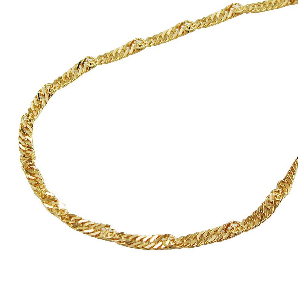 Schmuck Krone Goldkette 1,4mm Singapurkette Collier Halskette 375 Gold Gelbgold 45cm Damen Goldkette von Schmuck Krone