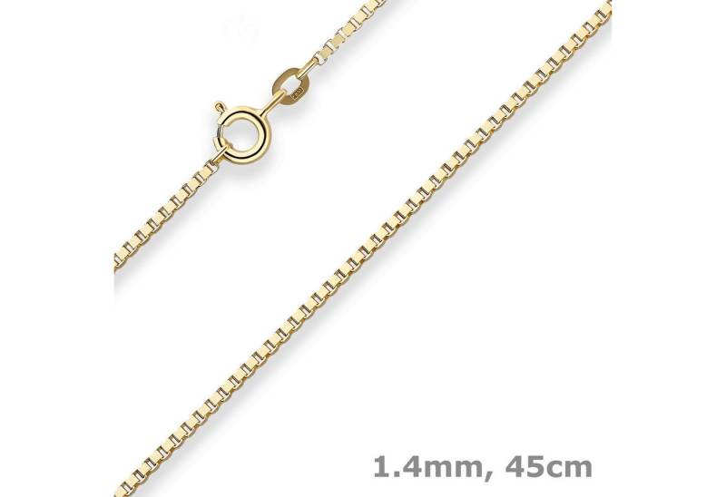 Schmuck Krone Goldkette 1,4mm Veneziakette aus 333 Gelbgold 45cm, Gold 333 von Schmuck Krone