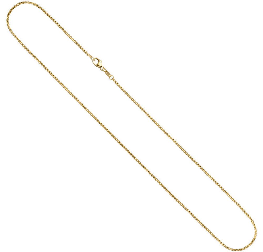 Schmuck Krone Goldkette 1,5mm Erbskette Kette Collier 333 Gold Gelbgold Goldkette 38 cm Unisex von Schmuck Krone