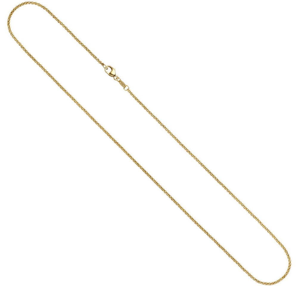 Schmuck Krone Goldkette 1,5mm Erbskette Kette Collier 585 Gold Gelbgold Goldkette 36 cm Unisex von Schmuck Krone