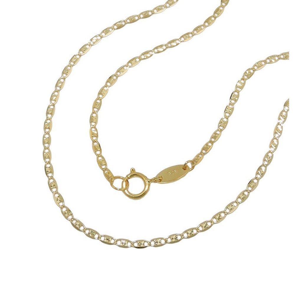 Schmuck Krone Goldkette 1,5mm Kette Phantasiekette Collier Halskette aus 375 Gold Gelbgold 45cm von Schmuck Krone