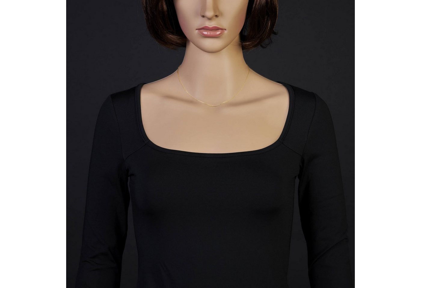 Schmuck Krone Goldkette 1,5mm Rund-Ankerkette aus 750 Gelbgold, 38cm, Gold 750 von Schmuck Krone