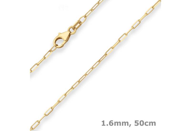 Schmuck Krone Goldkette 1,6mm Ankerkette weit aus 585 Gelbgold 50cm, Gold 585 von Schmuck Krone