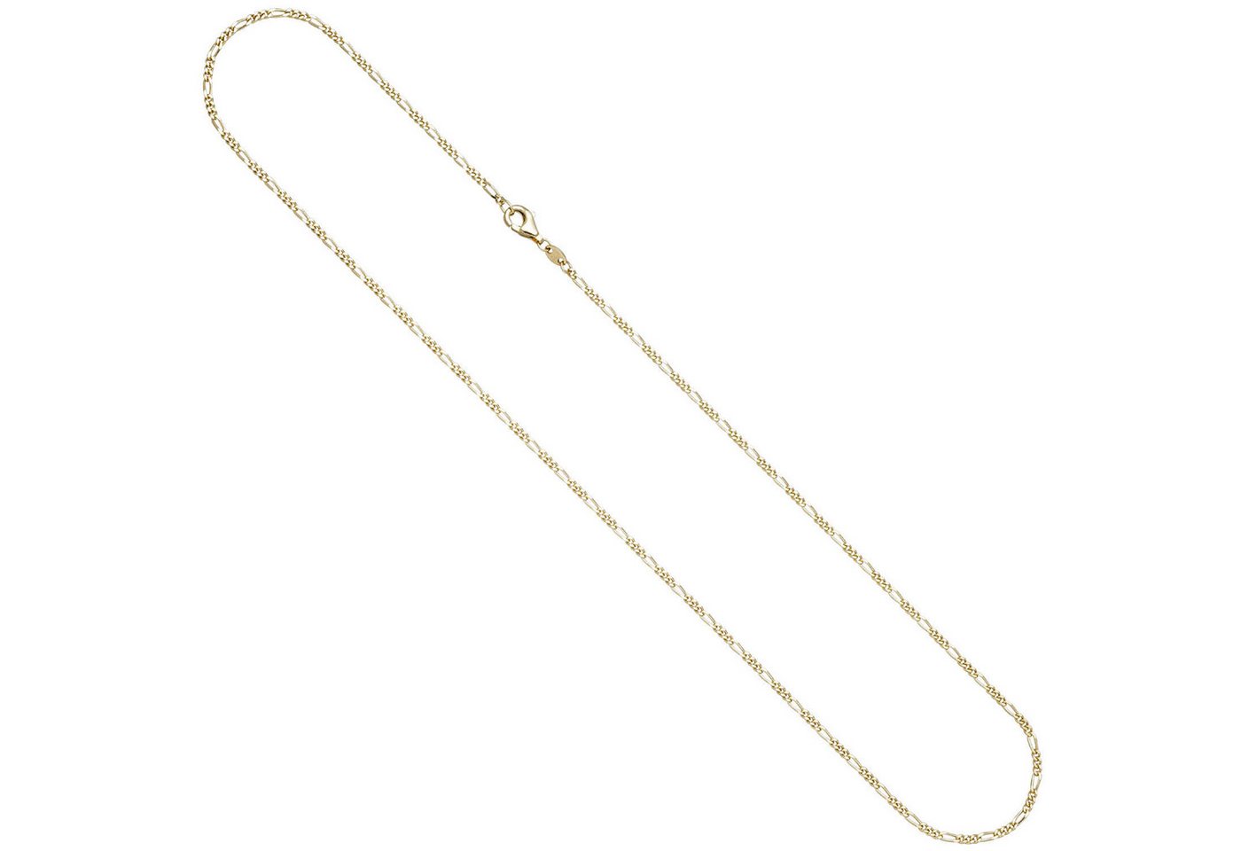 Schmuck Krone Goldkette 1,7mm Kette Figarokette aus 333 Gold Gelbgold diamantiert Halsschmuck, 50cm von Schmuck Krone