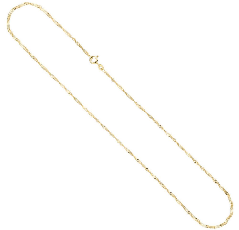 Schmuck Krone Goldkette 1,8mm Singapurkette Kette Halskette 585 Gold Gelbgold 42cm Halsschmuck von Schmuck Krone