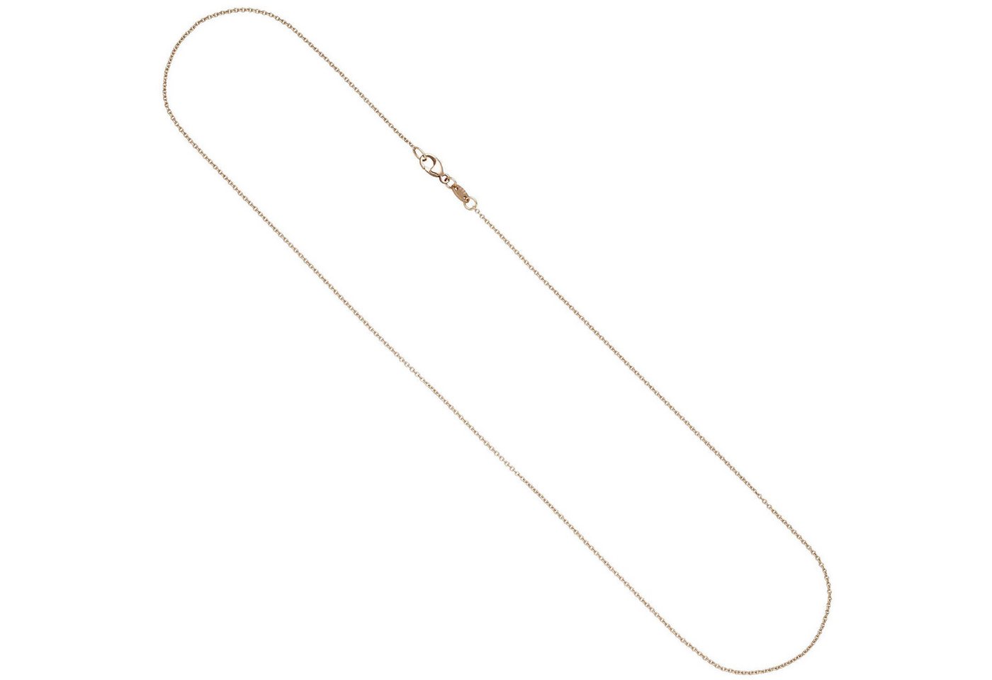 Schmuck Krone Goldkette 1mm Kette Ankerkette, rund, 585 Gold Rotgold Halsschmuck Rotgoldkette, 40cm von Schmuck Krone