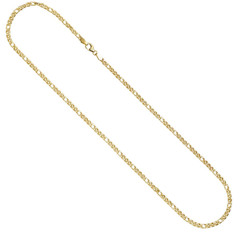 Schmuck Krone Goldkette 3mm Zwillings-Panzerkette Kette Collier Halskette aus 585 Gold Gelbgold 45cm von Schmuck Krone