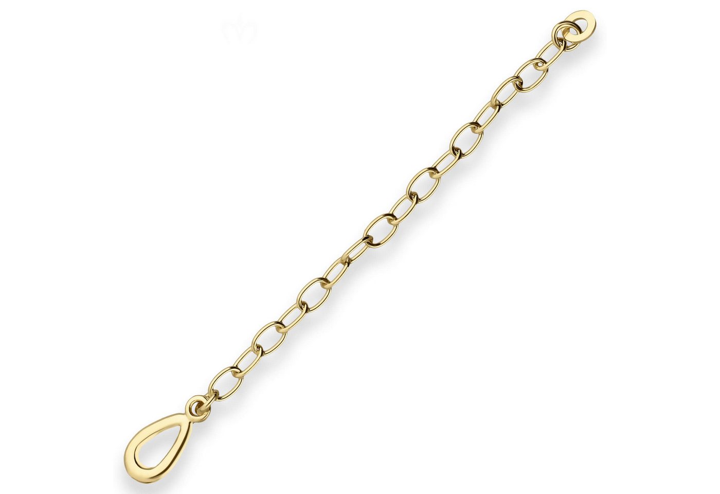 Schmuck Krone Goldkette Ankerkette weit Verlängerungskette aus 585 Gelbgold 7cm, Gold 585 von Schmuck Krone