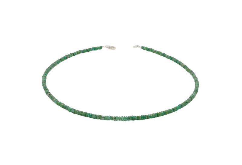 Schmuck Krone Collier Kette aus echtem Smaragd, Silber 925 von Schmuck Krone