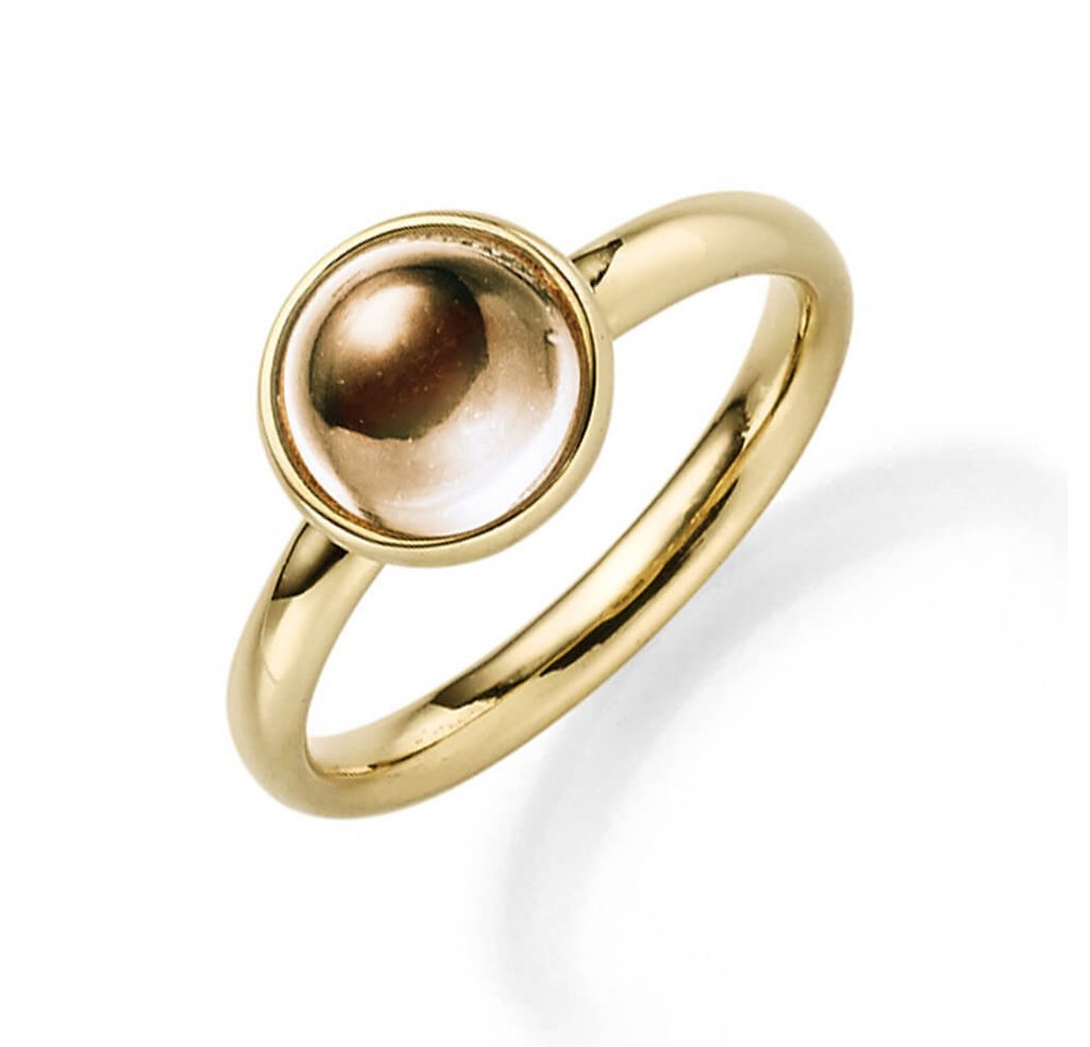 Schmuck Krone Goldring Ring aus 585 Gelbgold mit Citrin, Gold 585 von Schmuck Krone