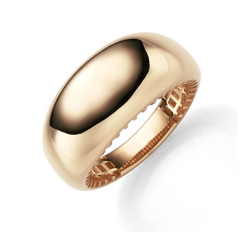Schmuck Krone Goldring Ring mit Wölbung aus 585 Rotgold glänzend, Gold 585 von Schmuck Krone