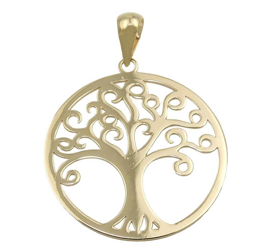 Schmuck Krone Kettenanhänger Anhänger 20mm Lebensbaum rund 375 Gelbgold, Gold 375 Schmuck Krone Kettenanhänger Anhänger 20mm Lebensbaum rund 375 Gelbgold, Gold 375 von Schmuck Krone