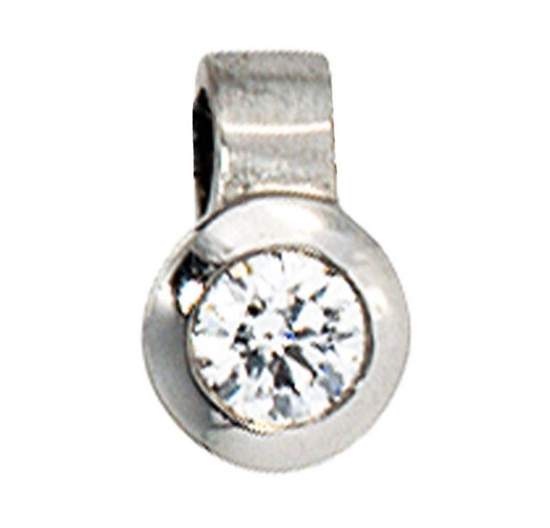 Schmuck Krone Kettenanhänger Anhänger Diamant, 950 Platin, Solitär Damen, Platin 950 von Schmuck Krone