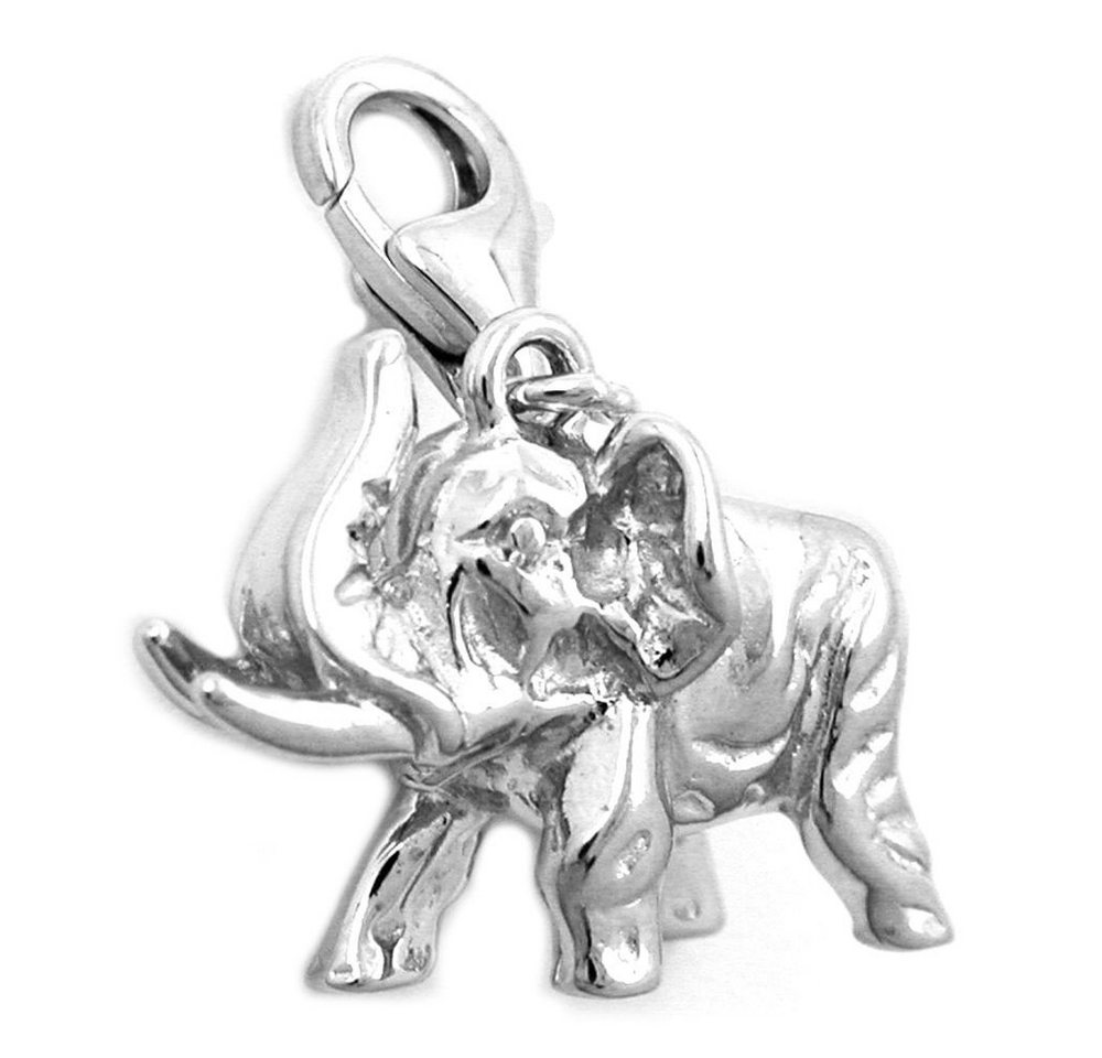 Schmuck Krone Kettenanhänger Anhänger Einhänger Elefant geformt aus 925 Echt Silber Charm Charms für Damen, Silber 925 von Schmuck Krone