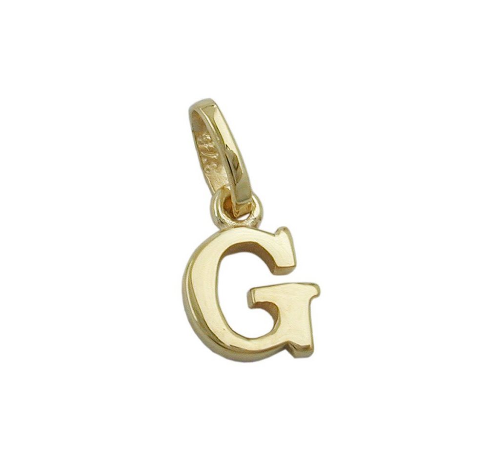 Schmuck Krone Kettenanhänger Anhänger Einhänger  G " Goldbuchstabe Buchstabe aus 375 Gold Gelbgold Unisex, Gold 375" von Schmuck Krone