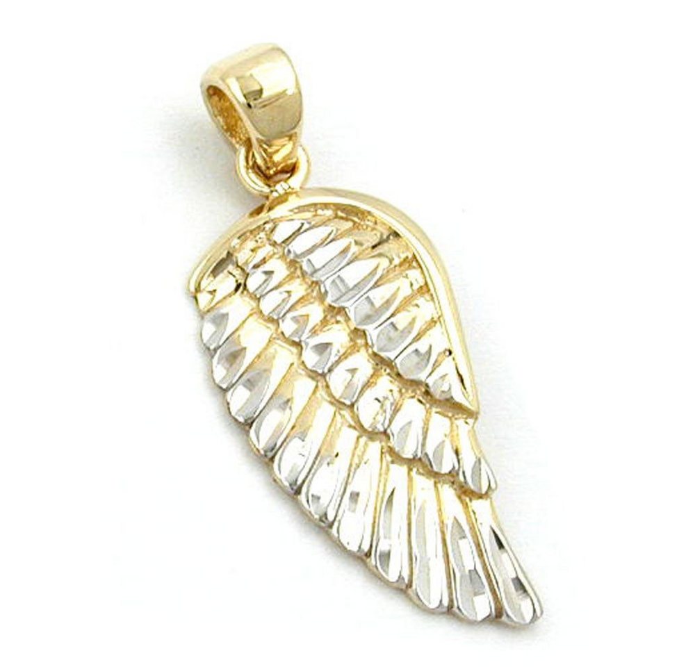 Schmuck Krone Kettenanhänger Anhänger Engelsflügel aus 375 Gold bicolor, Gold 375 Schmuck Krone Kettenanhänger Anhänger Engelsflügel aus 375 Gold bicolor, Gold 375 von Schmuck Krone