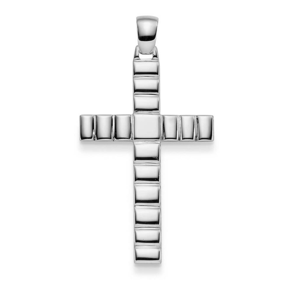 Schmuck Krone Kettenanhänger Anhänger Kreuz 39,5x24,5mm aus 585 Weißgold, Gold 585 von Schmuck Krone