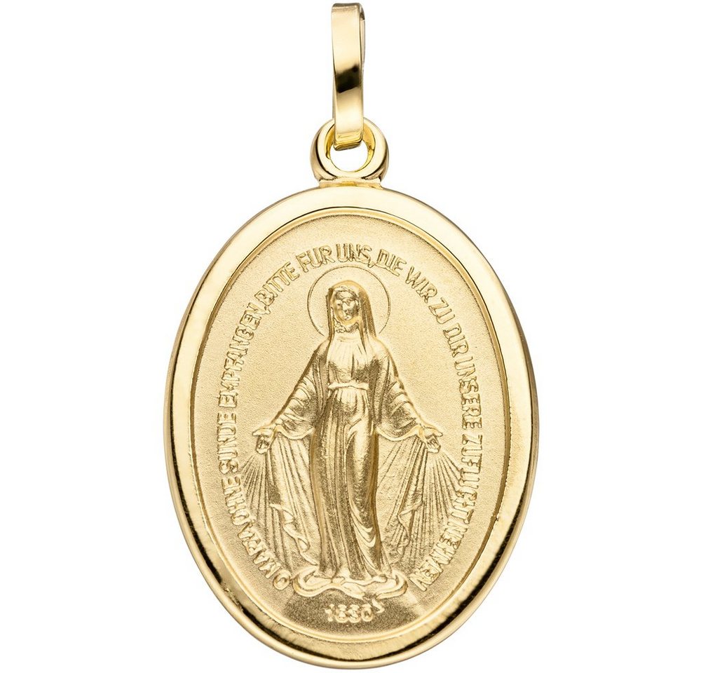 Schmuck Krone Kettenanhänger Anhänger Milagrosa aus 333 Gelbgold teilmattiert, Gold 333 Schmuck Krone Kettenanhänger Anhänger Milagrosa aus 333 Gelbgold teilmattiert, Gold 333 von Schmuck Krone