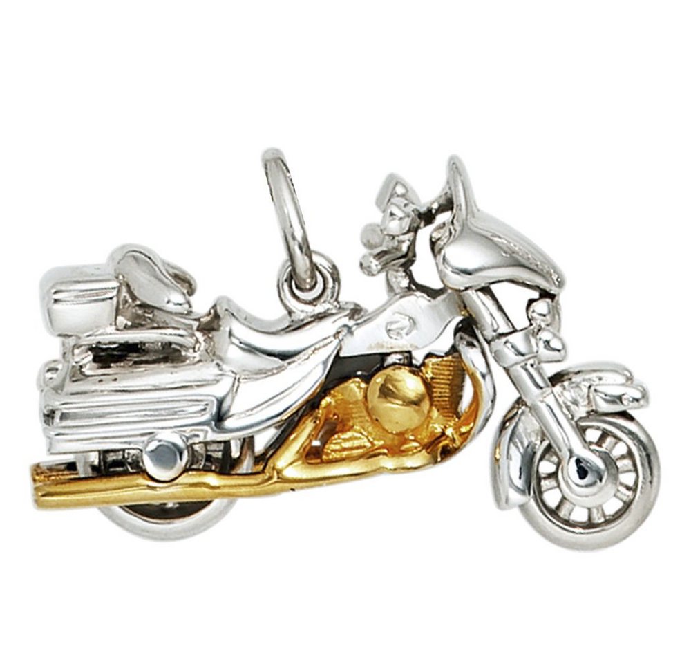 Schmuck Krone Kettenanhänger Anhänger Motorrad 925 Silber, Herren, Silber 925 von Schmuck Krone