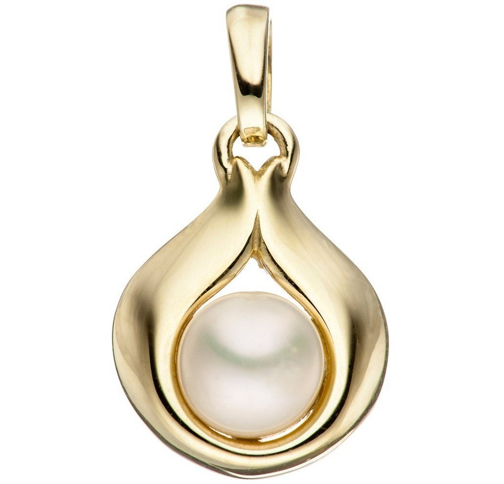 Schmuck Krone Perlenanhänger Anhänger Tropfen mit Perle, 333 Gelbgold, Gold 333 Schmuck Krone Perlenanhänger Anhänger Tropfen mit Perle, 333 Gelbgold, Gold 333 von Schmuck Krone