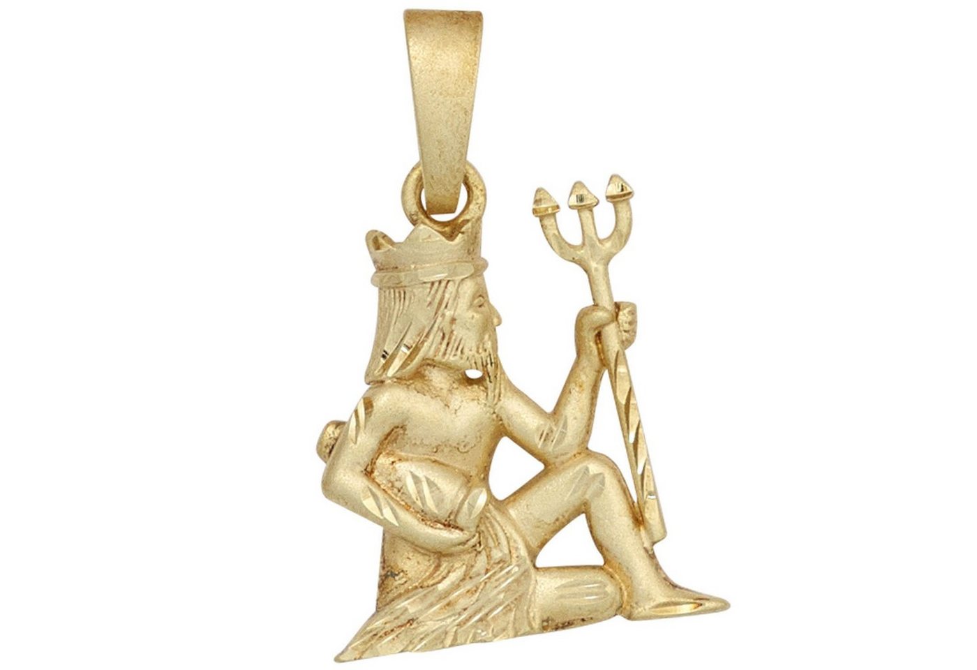 Schmuck Krone Kettenanhänger Anhänger Wassermann Horoskop Sternzeichen 925 Silber vergoldet mattiert von Schmuck Krone