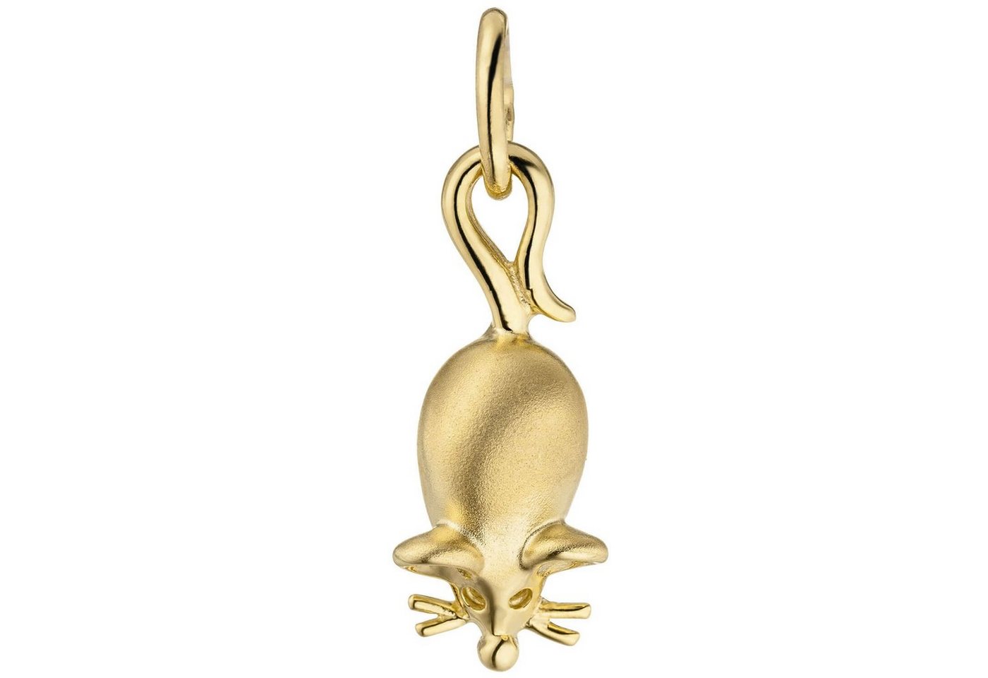 Schmuck Krone Kettenanhänger Anhänger für Kinder Halsschmuck Maus Mäuschen aus 333 Gold Gelbgold, teilmatt, Gold 333 von Schmuck Krone