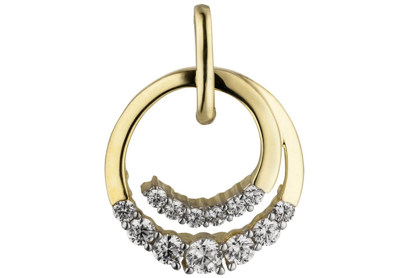 Schmuck Krone Kettenanhänger Anhänger mit 13 Zirkonia, 333 Gelbgold, Ø14,1mm, Gold 333 Schmuck Krone Kettenanhänger Anhänger mit 13 Zirkonia, 333 Gelbgold, Ø14,1mm, Gold 333 von Schmuck Krone