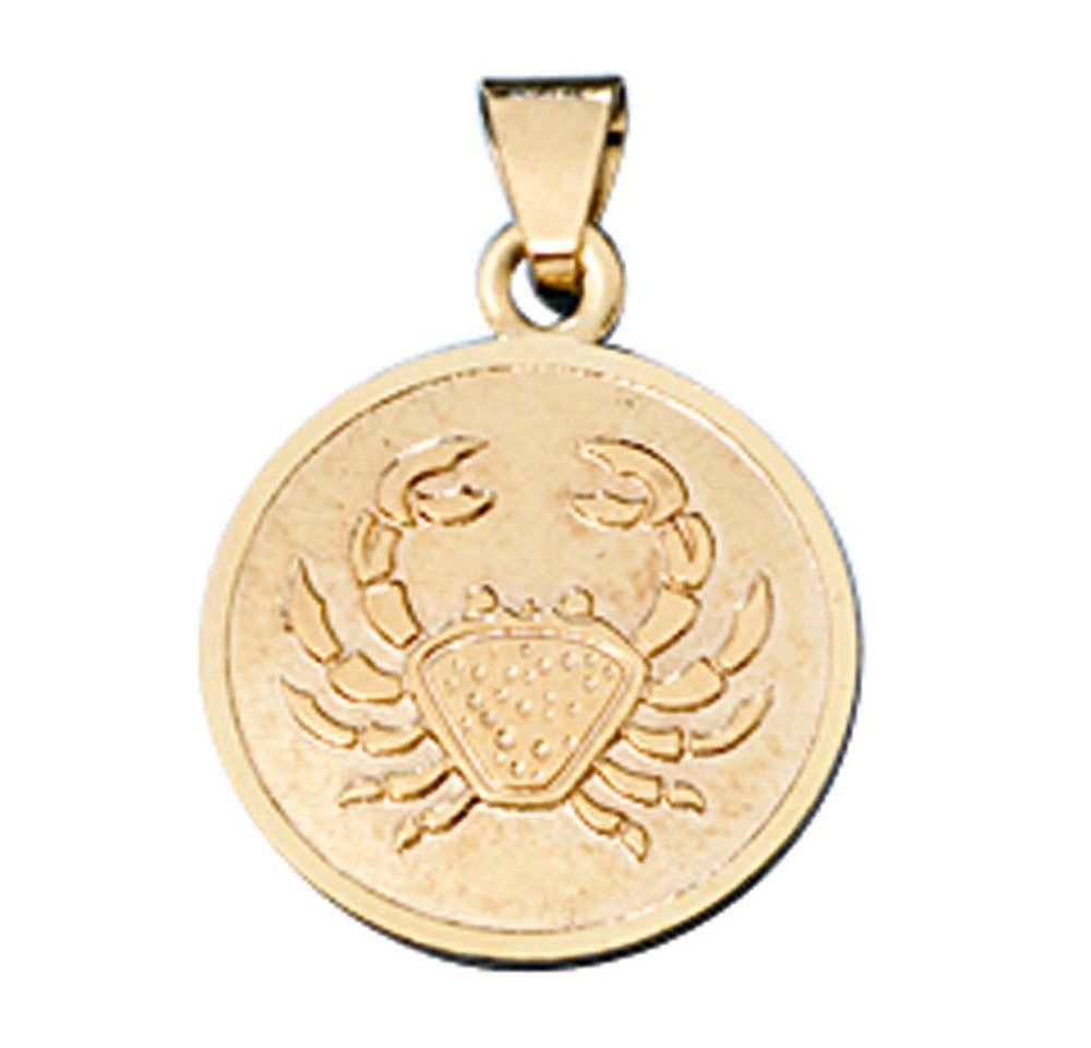 Schmuck Krone Kettenanhänger Anhänger Krebs, 333 Gold, rund, Gold 333 Schmuck Krone Kettenanhänger Anhänger Krebs, 333 Gold, rund, Gold 333 von Schmuck Krone