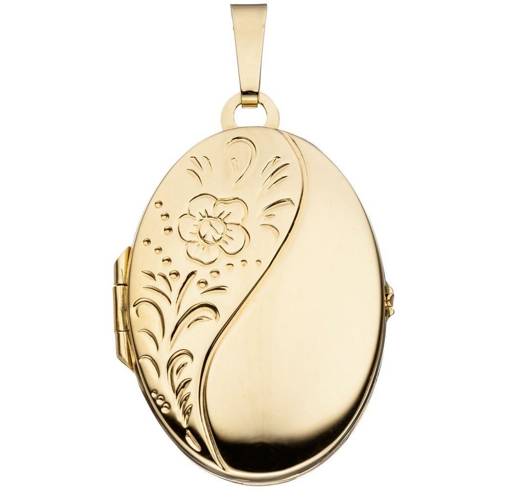 Schmuck Krone Kettenanhänger Medaillon Anhänger 925 Silber vergoldet oval, Silber 925 Schmuck Krone Kettenanhänger Medaillon Anhänger 925 Silber vergoldet oval, Silber 925 von Schmuck Krone