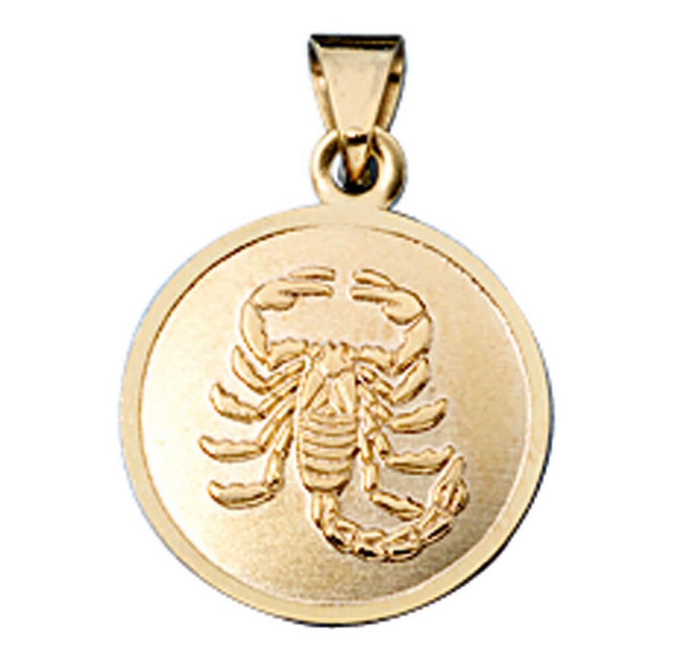 Schmuck Krone Kettenanhänger Anhänger Skorpion, 333 Gold, rund, Gold 333 Schmuck Krone Kettenanhänger Anhänger Skorpion, 333 Gold, rund, Gold 333 von Schmuck Krone